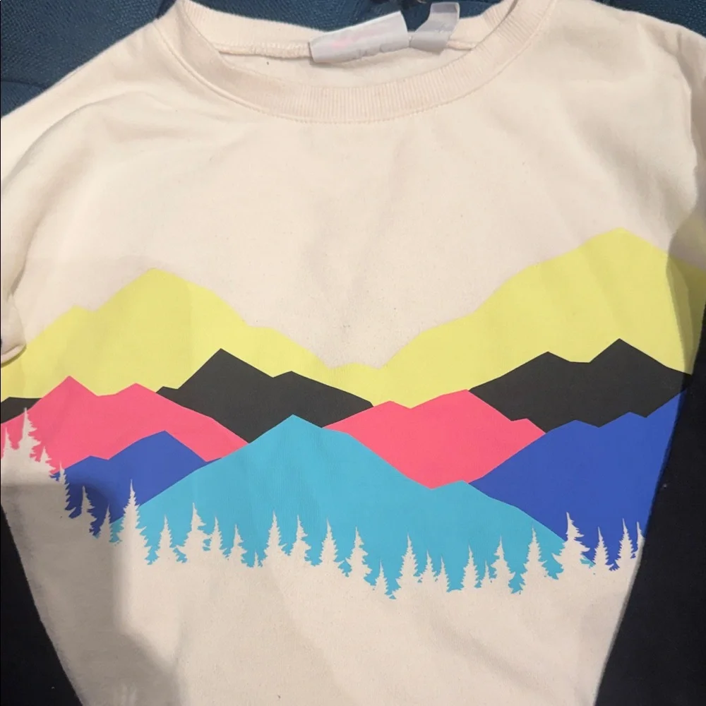 Colorful Mountain Graphic Sweatshirt (LR)